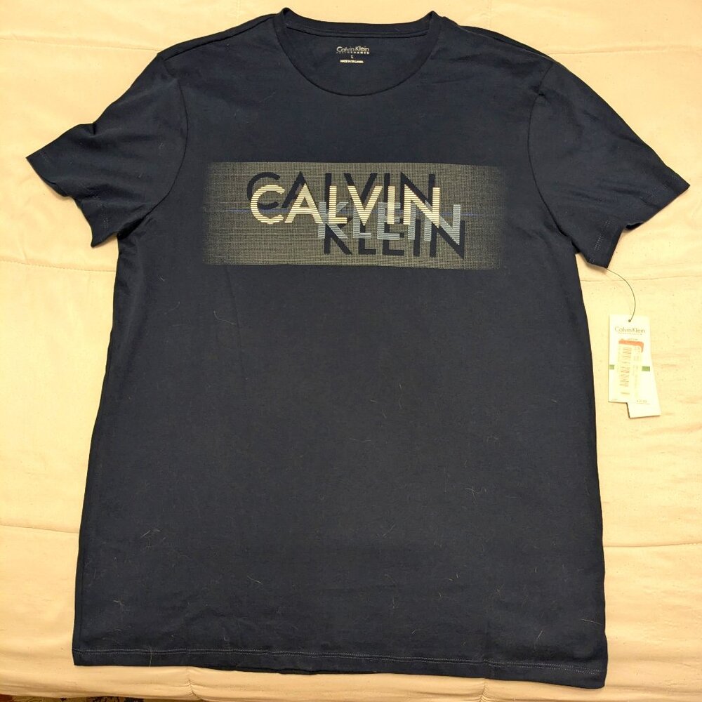Calvin Klein Performance T-Shirt Men's Large Navy New With Tags MSRP $30